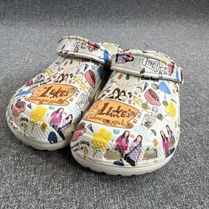 Gilmore Girls Luke's Diner Crocs Style Clogs Womens US 8 EU 39 Coffee Theme